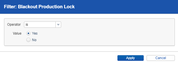 Production Lock is Yes